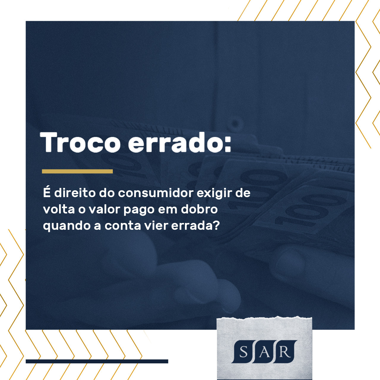 Troco errado: